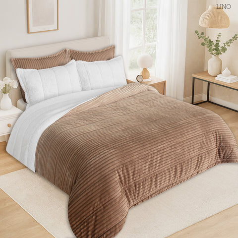 Edredón Sherpa Royal Degradado Lino