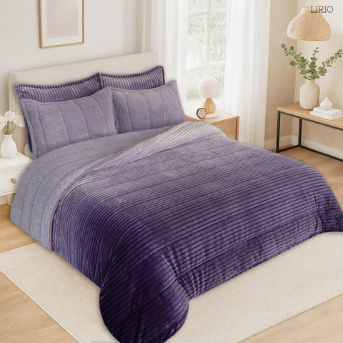 Edredón Sherpa Royal Degradado Lirio